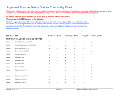 Approved Firearms Safety Devices Compability Chart