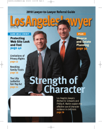 Strength of Character Lawyer-to-Lawyer Referral Guide 2010
