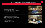 The Psychology Department Office