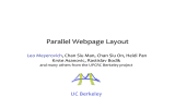 Parallel Webpage Layout UC Berkeley   , Chan Siu Man, Chan Siu On, Heidi Pan 