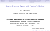Solving Dynamic Games with Newton’s Method