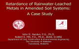 Retardance of Rainwater-Leached Metals in Amended Soil Systems: A Case Study