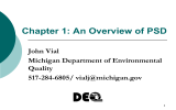 Chapter 1: An Overview of PSD John Vial Michigan Department of Environmental Quality