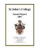 St John’s College Annual Report 2007
