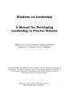 Windows on Leadership A Manual for Developing Leadership in Charter Schools