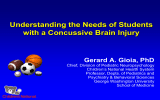 Understanding the Needs of Students with a Concussive Brain Injury