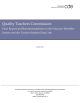 Quality Teachers Commission:     Final Report and Recommendations on the Educator Identifier  System and the Teacher‐Student Data Link