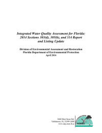 Integrated Water Quality Assessment for Florida: and Listing Update