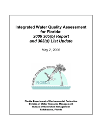 Integrated Water Quality Assessment for Florida: 2006 305(b) Report