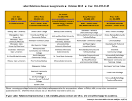 Labor Relations Account Assignments