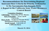 Recommendations for Determining Regional Instream Flow Criteria for Priority Tributaries