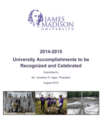 2014-2015 University Accomplishments to be Recognized and Celebrated