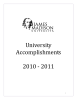 University Accomplishments  2010	‐	2011