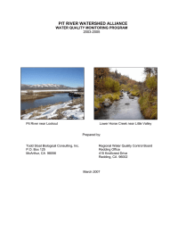 PIT RIVER WATERSHED ALLIANCE WATER QUALITY MONITORING PROGRAM 2003-2005