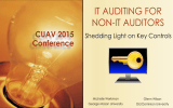 IT AUDITING FOR NON-IT AUDITORS CUAV 2015 Conference