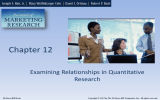 Chapter 12 Examining Relationships in Quantitative Research