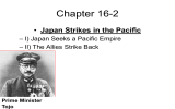 Chapter 16-2 Japan Strikes in the Pacific