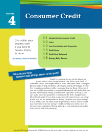 4 Consumer Credit 4-1 4-2