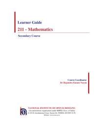211 - Mathematics Learner Guide Secondary Course Course Coordinator