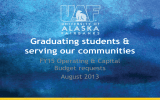 Graduating students &amp; serving our communities FY15 Operating &amp; Capital Budget requests
