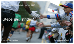Steps and strides* PwC Malaysia Our corporate responsibility journey 2007