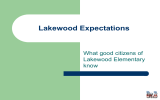 Lakewood Expectations What good citizens of Lakewood Elementary know