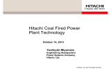 Hitachi Coal Fired Power Plant Technology Yoshiyuki Miyamoto October 14, 2013