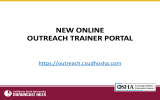 NEW ONLINE OUTREACH TRAINER PORTAL