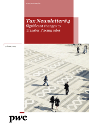 Tax Newsletter#4 Significant changes to Transfer Pricing rules www.pwc.com/ua