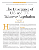 H The Divergence of U.S. and UK Takeover Regulation