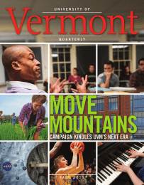 Vermont MOVE MOUNTAINS CAMPAIGN KINDLES UVM’S NEXT ERA