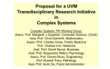 Proposal for a UVM Transdisciplinary Research Initiative in Complex Systems