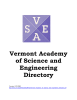 Vermont Academy of Science and Engineering Directory