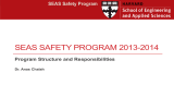SEAS SAFETY PROGRAM 2013-2014 SEAS Safety Program Program Structure and Responsibilities