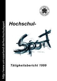 Hochschul- Tätigkeitsbericht 1999