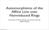 Automorphisms of the Affine Line over Nonreduced Rings