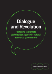 Dialogue and Fostering legitimate stakeholder agency in natural