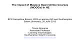 The impact of Massive Open Online Courses (MOOCs) in HE