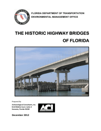 THE HISTORIC HIGHWAY BRIDGES OF FLORIDA December 2012 