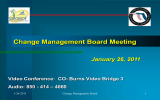 Change Management Board Meeting January 26, 2011 – 4660