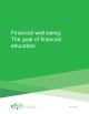 Financial well-being: The goal of financial education
