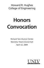 Honors Convocation Howard R. Hughes