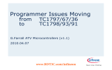 BDTIC Programmer Issues Moving from TC1797/67/36