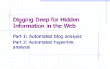 Digging Deep for Hidden Information in the Web Part 2: Automated hyperlink