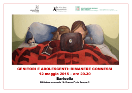 “Genitori e adolescenti: rimanere connessi” a