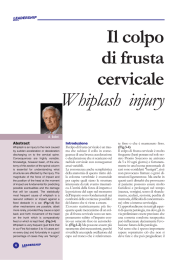 Il colpo di frusta cervicale Whiplash injury