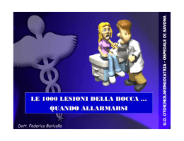 le 1000 lesioni della bocca &hellip; quando allarmarsi