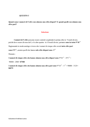 QUESITO 3 Quanti sono i numeri di 5 cifre con almeno una cifra