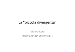 La “piccola divergenza”