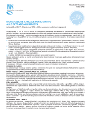 dichiarazione annuale per il diritto alle detrazioni d`imposta